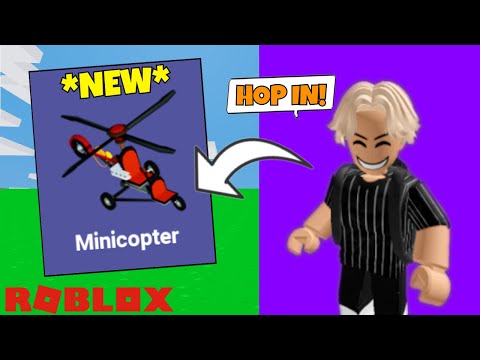 The BRAND NEW  Minicopter in ROBLOX BedWars is OP!