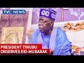 PRESIDENT BOLA TINUBU PRAYS WITH OTHER MUSLIM FAITHFULS