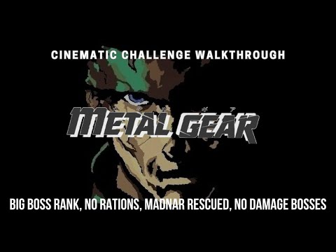 Metal Gear [MSX / PC] Big Boss Rank, No Rations, No Damage Bosses -  Cinematic Challenge Walkthrough