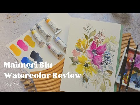 Maimeri Blu Watercolor Introductory Set Swatch and Review
