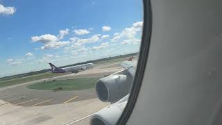 Global Airlines A380 takes off from JFK Airport New York