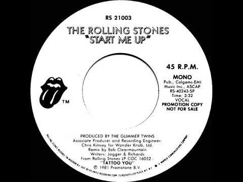 1981 Rolling Stones - Start Me Up (mono radio promo 45)