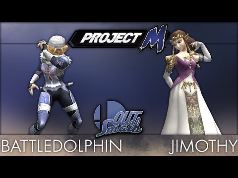 QUT Smash 3 Project M  - LR3 - Battledolphin (Sheik) vs Jimothy (Zelda)