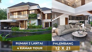 DESAIN RUMAH MEGAH DI LAHAN HOOK?? INTIP KERENNYA DESAIN HUNIAN MODERN DI PALEMBANG! - JASA ARSITEK