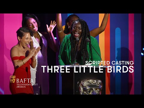 Thumbnail of the video: Aisha Bywaters wins Scripted Casting for her work on Three Little Birds | BAFTA TV Craft Awards 2024