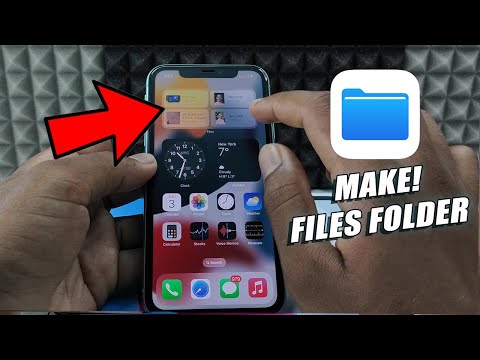 how to create files app folder on iphone home screen?