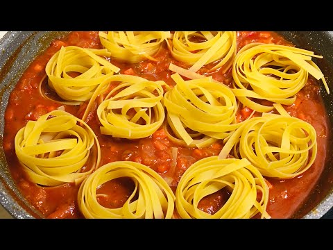 Tagliatelle Pasta With Meatballs - Italian Pasta | Tagliatelle Pasta Recipe | Tasty Pasta@PinasTasty