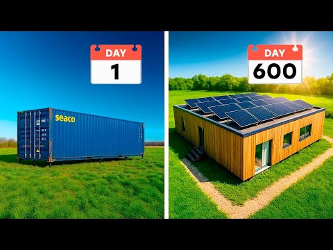 I Built My Shipping Container Home in 600 Days (Timelapse)