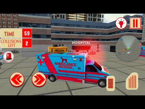 Ambulance animlas dog rescue driver simulator # 1-emergency van driving city 3D-android gameplay