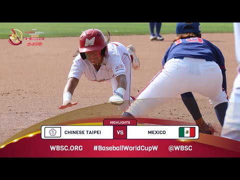 Highlights | Game 7 Chinese Taipei vs Mexico | 2024 WBSC Women’s Baseball World Cup - Finals