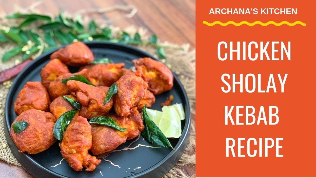 Chicken Sholay Kebab - South Indian Recipes by Archana's Kitchen