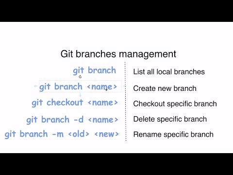 Git branches and Git HEAD 60 Git branches management