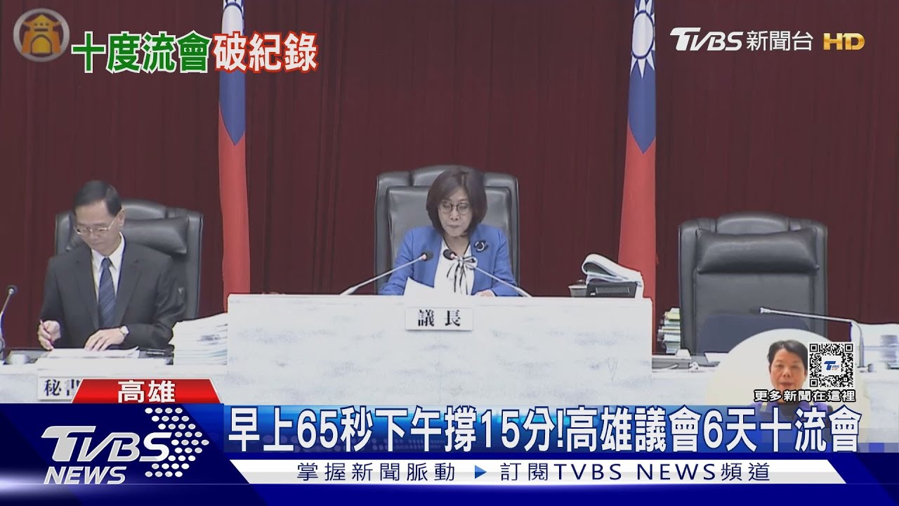 預算案不能不審啊!早上65秒就結束 高雄議會6天十流會