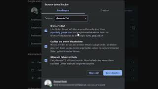 Chrome: Verlauf/Cookies/Passwörter löschen