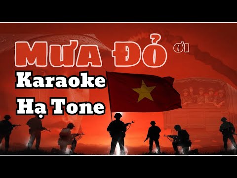 Mưa Đỏ ơi - Karaoke Hạ Tone (G) | AndyNghiem Music