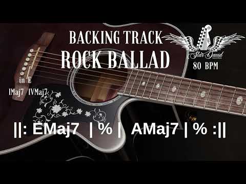 Backing Track Rock Ballad Two Chords IMaj7 IVMaj7 in E