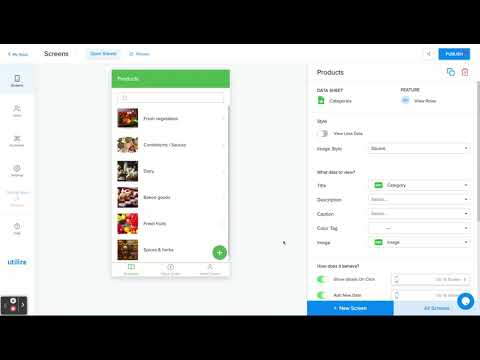 Create New Screen - Utilize.app