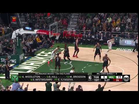 Giannis Antetokounmpo downhill. Unstoppable. vs Raptors Game 2