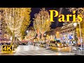 Paris, France🇫🇷 - Paris Christmas Lights 2023 | Christmas Walk 4K  | Paris 4K | A Walk In Paris