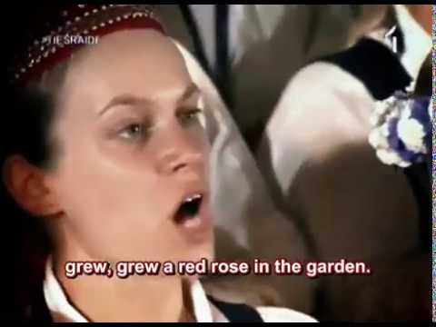 Latvian Song Festival 2008 After-Party - "Auga, auga rūžeņa" ENGLISH subtitles/translation