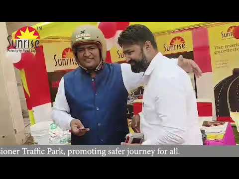 Sunrise Overseas organized a road safety awareness event at Noida, Delhi Commissioner Traffic Park