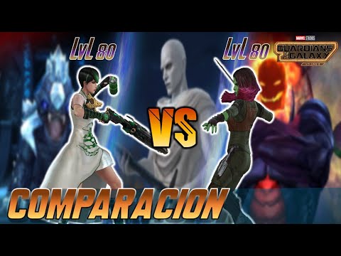 GAMORA LVL80 GOTGVOL3 VS SHADOW SHELL LVL 80 DMT /QUIEN ES MEJOR??/COMPARACION MARVEL FUTURE FIGHT