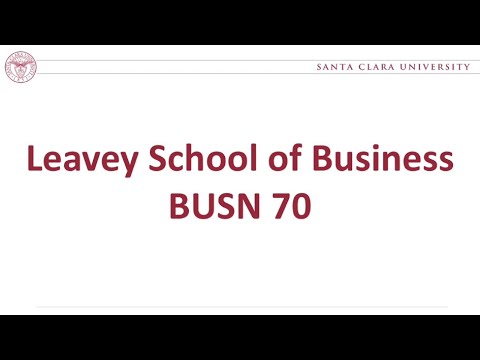 Contemporary Business Issues (BUSN 70) at SCU - YouTube