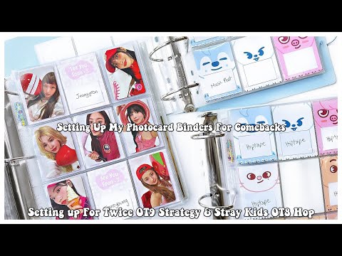 Setting Up My Photocard Binders For Comebacks ✰ Twice OT9 Strategy & Stray Kids OT8 Hop