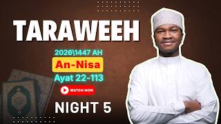 Download lagu Taraweeh 2026 1447 AH || An- Nisa 22 113 ||   Night 5 ||   Imam Muhammad Yusuf mp3