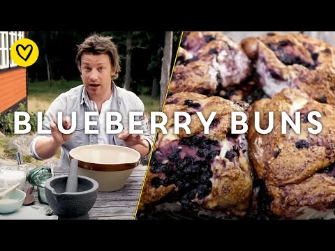 Making & Baking Swedish Style Blueberry Buns | Jamie Oliver