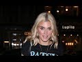 Ashley James Puts On A Leggy Display In A Leather Mini Skirt And Absolutely Fabulous Top