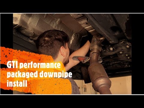Mk7 gti performance package downpipe install