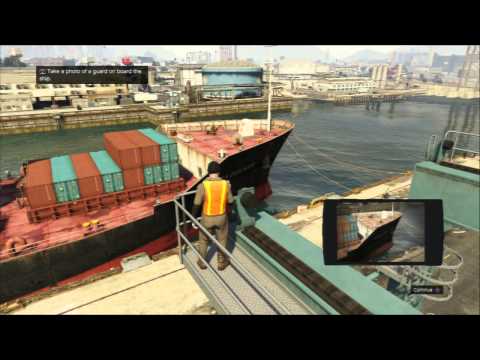 Grand Theft Auto V - Scouting The Port: Take Pictures on Catwalk Tutorial X Take Photo, Square Send