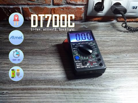 DT700C подсветка и аккумулятор + attiny13
