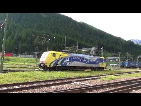 LA MAVOVRA DELLA 189 IN LIVREA "MOVING EUROPE" AL BRENNERO. MERC. 4 - 7 - 2018