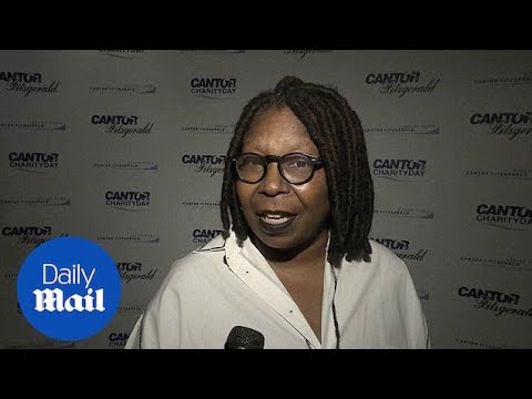 Whoopi Goldberg arrives at Cantor Fitzgerald to work phones - Daily Mail