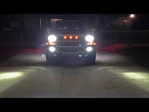 2017 Ford Raptor foglight bracket with Rigid LEDs