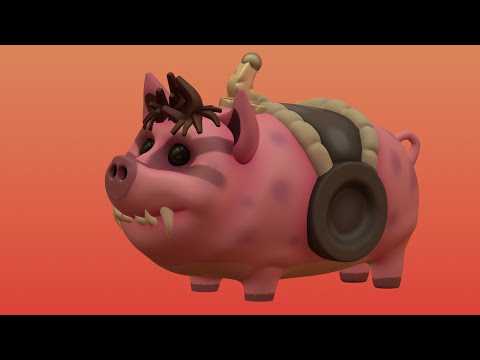Nomad Sculpt l How I Made The Onki Pig 🐷 | 3D Character Timelapse