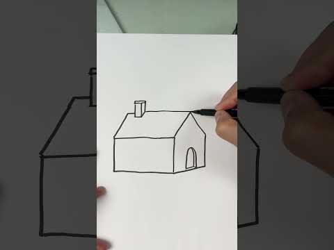 #tutodebutant pour d’une #maison 😁 #dessinmaison #apprendreadessiner #tutodessin #dessin