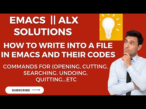 Emacs 0X01 ALX SOLUTION || HOW TO WRITE COMMANDS INTO A FILE IN 2MINUTES