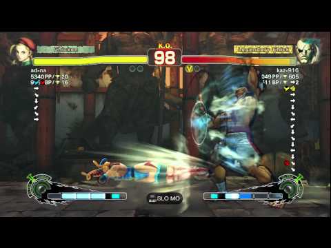 ad-na [Cammy] vs. kaz-916 [Sagat] | SSF4 Arcade Edition