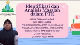 Download lagu CARA MENGIDENTIFIKASI DAN MENGANALISIS MASALAH DALAM PTK ~ Fany Amelia Sari mp3