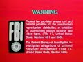 1980 Disney FBI Warning Screens Red Variant