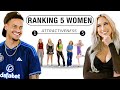 Ranking 5 Girls Based on Attractiveness | 5 Girls VS 5 Guys
