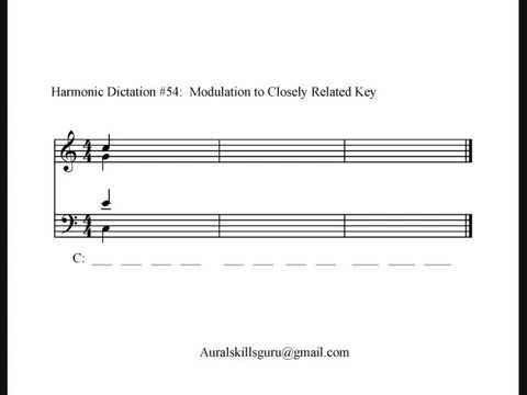 Harmonic Dictation #54 - Modulating to a Closely Related Key