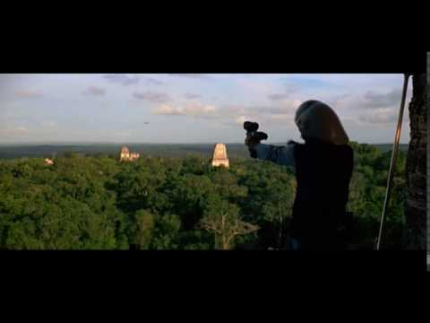 Millennium falcon over rebel base [Tikal]