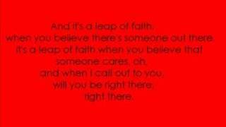 Michelle Branch - Leap of Faith (lyrics)