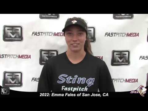 2022 Emma Fales Pitcher and First Base Softball Skills Video - San Jose Sting