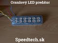 Výstražné LED svetlo 12/24V - oranžové 12x4W LED / ECE R65 / Class2 (130x40x11mm) - Video Youtube
