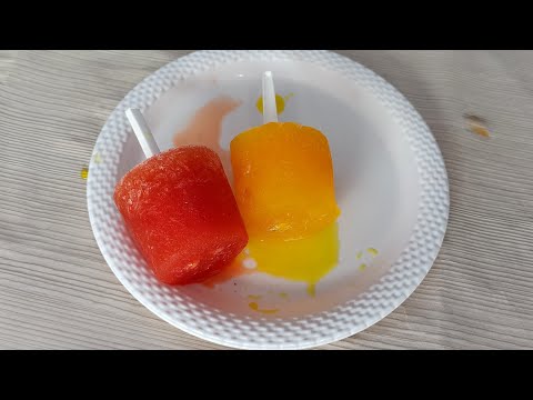 गर्मी से राहत पाने के लिए घर पर बनायें ताजा फलों से आइसक्रीम🍨 बार.watermelon Bar Or Orange 🍊Bar .